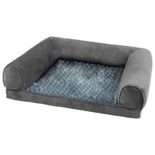 Grey Zelly Faux Fur Dog Bed